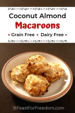 Pinterest mini image 4 - Baked Coconut almond cookies on a plate
