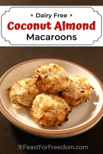 Pinterest mini image 6 - Toasted Coconut almond cookies on a plate