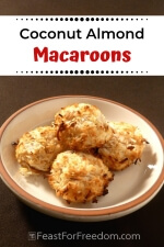 Pinterest mini image 8 - A stack of Coconut almond cookies on a plate