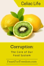 Pinterest mini image - Corruption: the core of our food system with a lemon and kiwi morphed together