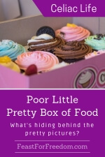 Pinterest mini image - Poor little pretty box of food, what's hiding behind the pretty pictures, with a box of cupcakes
