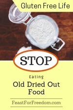 Pinterest mini image - Stop eating old dried out food, with a jar of flour