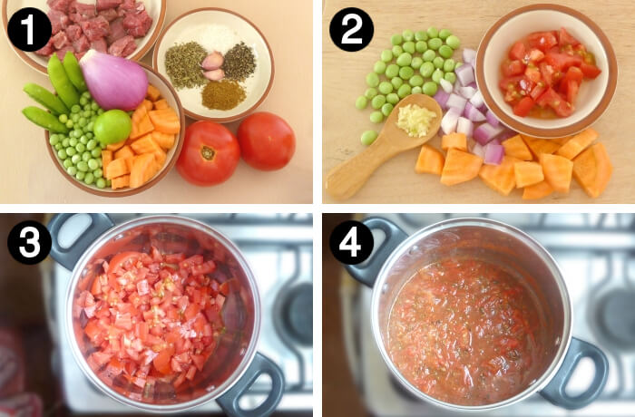 How to make beef stew how to steps 1 to 4