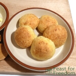 Fresh cheese buns on a plate