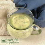 Italian salad dressing in a small pitcher