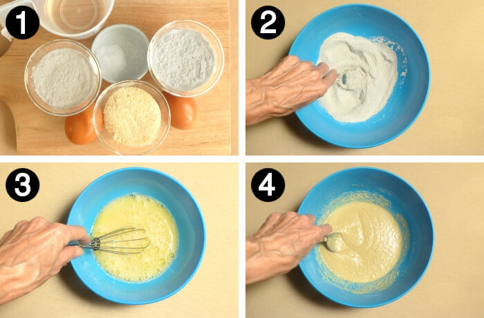 How to make grain free pancakes how to steps 1 to 4