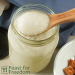 Homemade lard in a jar