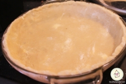 Paleo pie crust in a pie plate